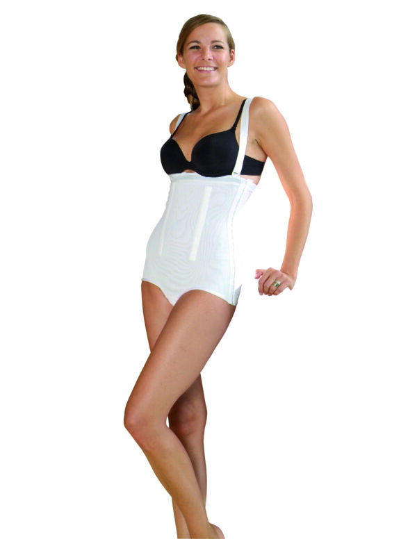 cerecare 019 ceinture haute femme blanc ouv latérale plastique