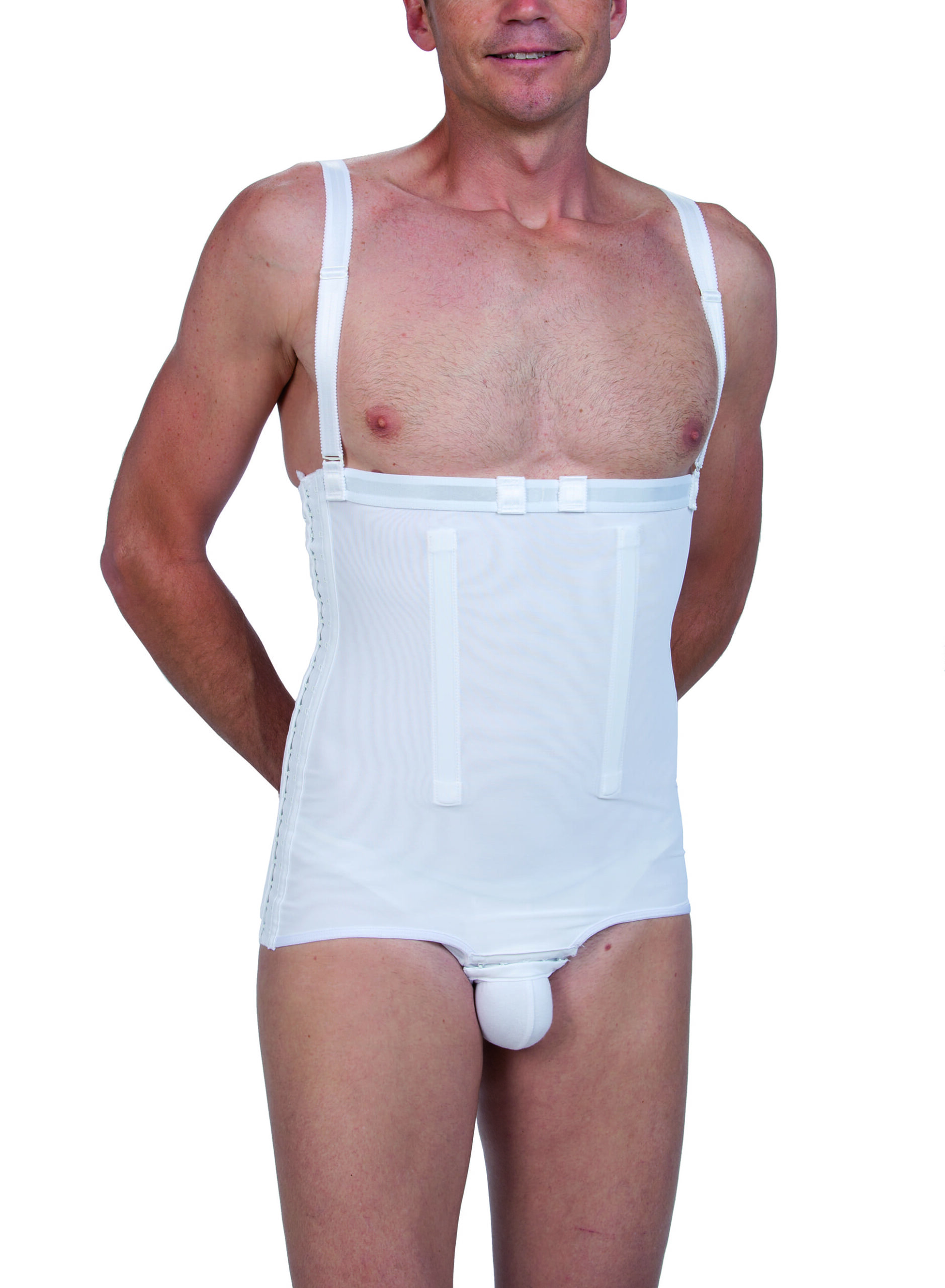 cerecare 025 ceinture haute homme blanc ouv latérale plastique