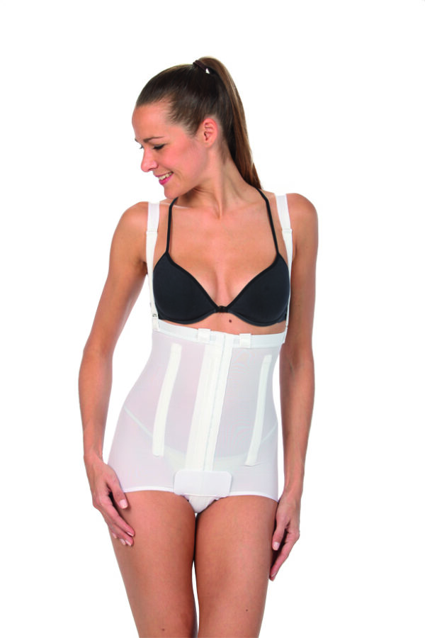 cerecare 020 ceinture haute femme blanc ouv centrale plastique