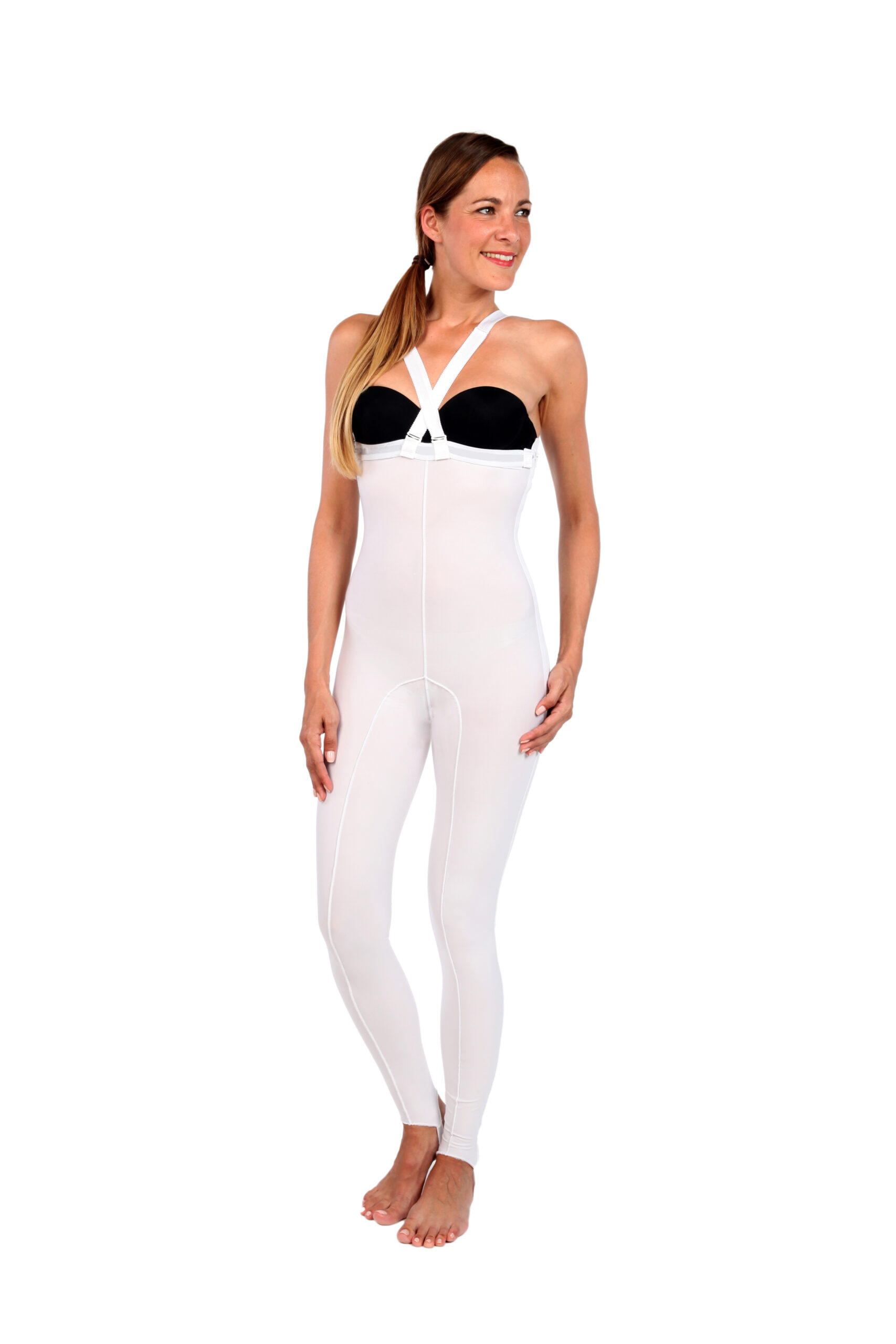 cerecare 005 b panty cruroplastie haut chevilles blanc