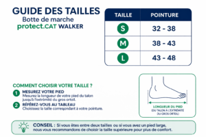 guide des tailles botte de marche cat walker MEDI