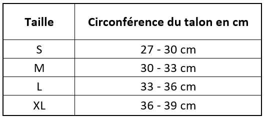 zamst chevillère filmista sport guide des tailles