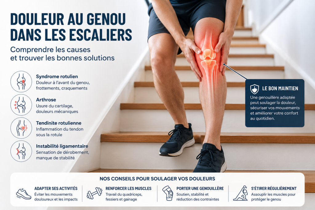 douleur genoux dans les escaliers, solutions